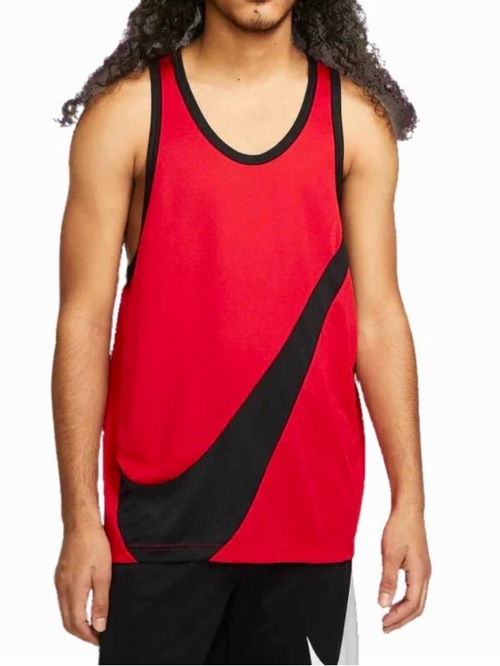 Nike Red Tank Top with Dark Gray Swoosh Trim
